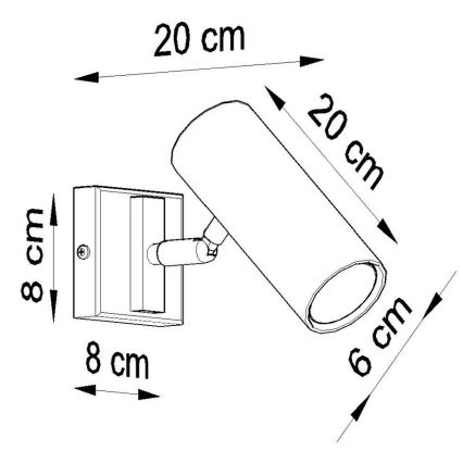 Vægspot DIREZIONE 1xGU10/40W/230V hvid