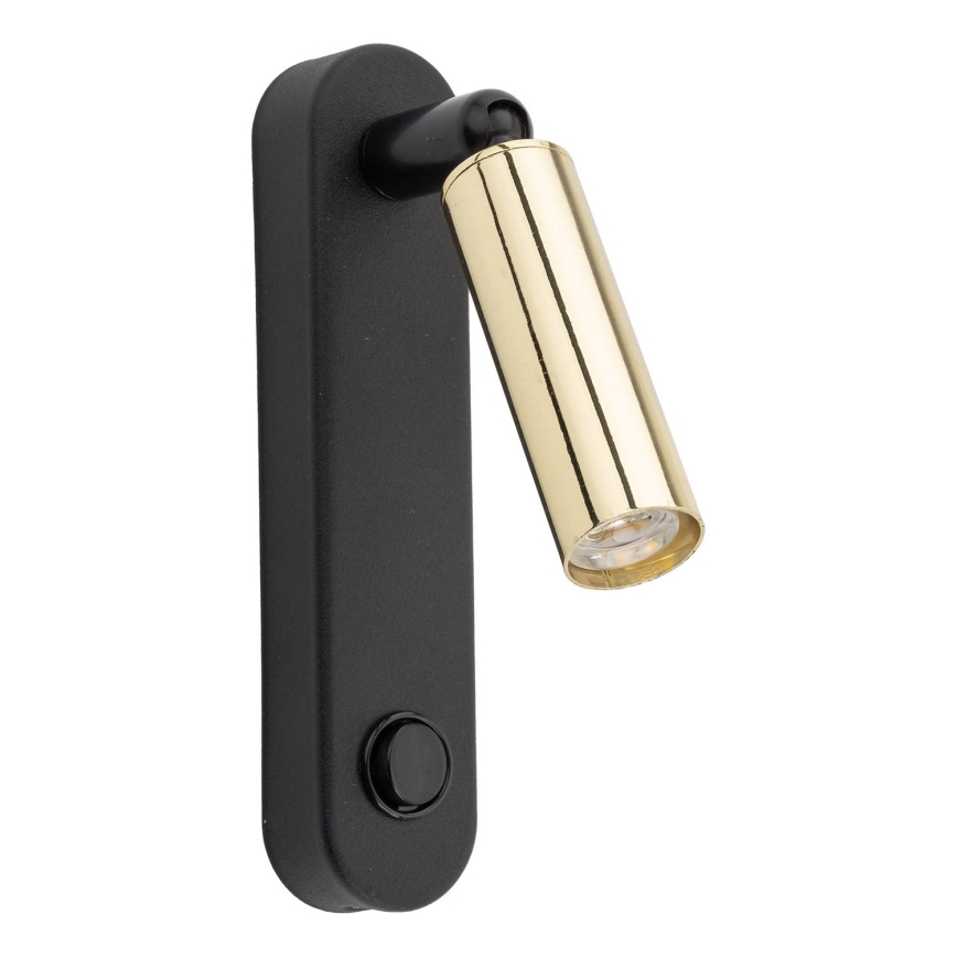 Vægspot ENZO 1xG9/8W/230V sort/guldfarvet