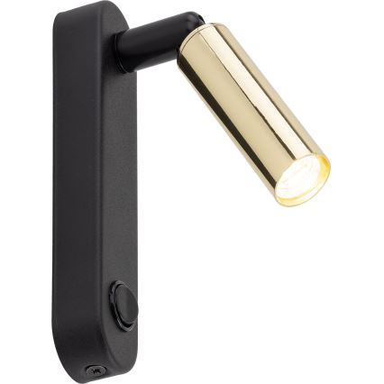 Vægspot ENZO 1xG9/8W/230V sort/guldfarvet