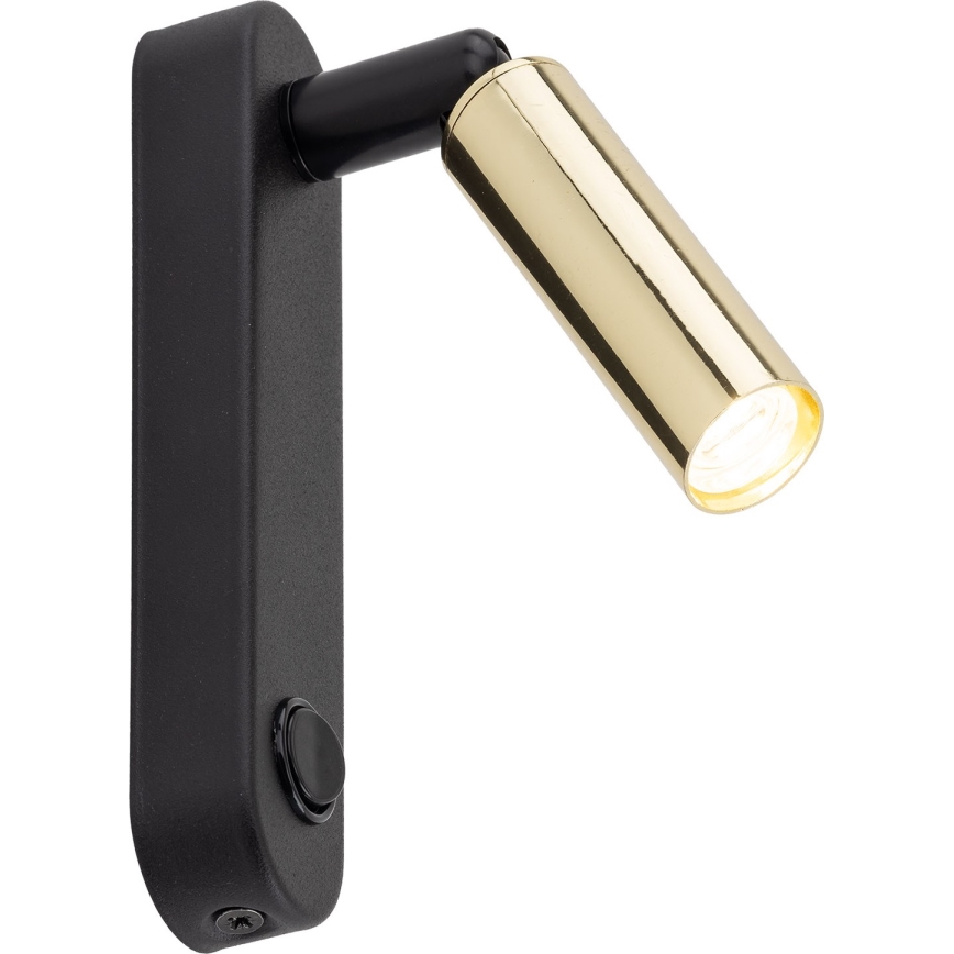 Vægspot ENZO 1xG9/8W/230V sort/guldfarvet