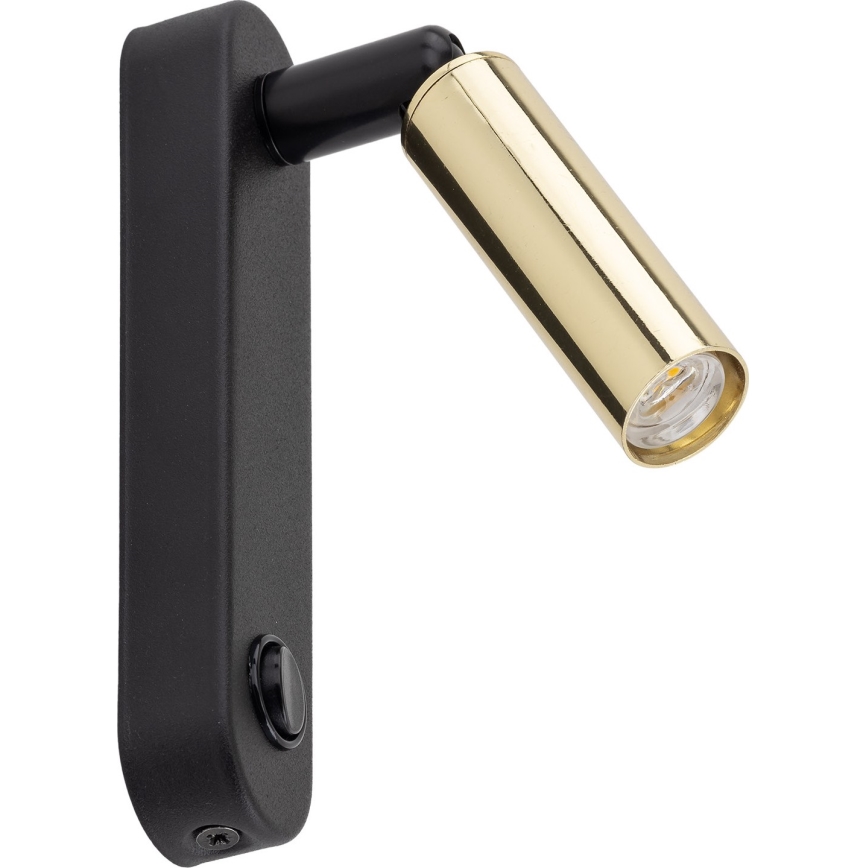 Vægspot ENZO 1xG9/8W/230V sort/guldfarvet