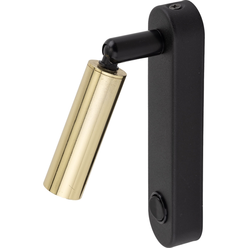 Vægspot ENZO 1xG9/8W/230V sort/guldfarvet
