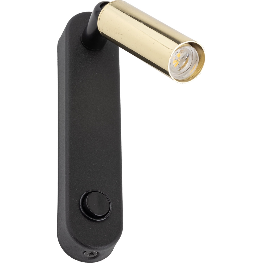 Vægspot ENZO 1xG9/8W/230V sort/guldfarvet