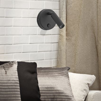 Vægspot ENZO 1xG9/8W/230V sort