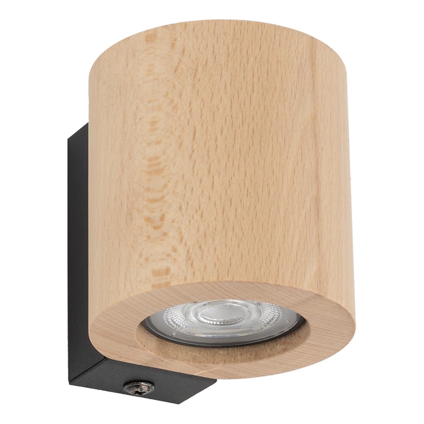 Vægspot EVE 1xGU10/10W/230V bøg