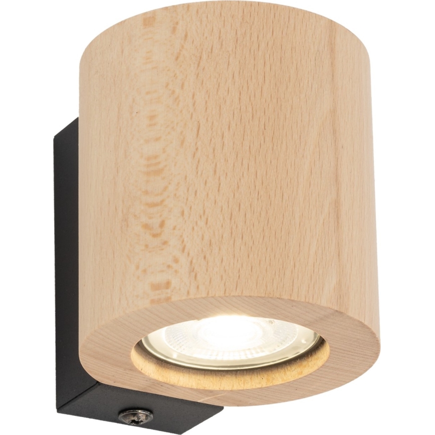 Vægspot EVE 1xGU10/10W/230V bøg