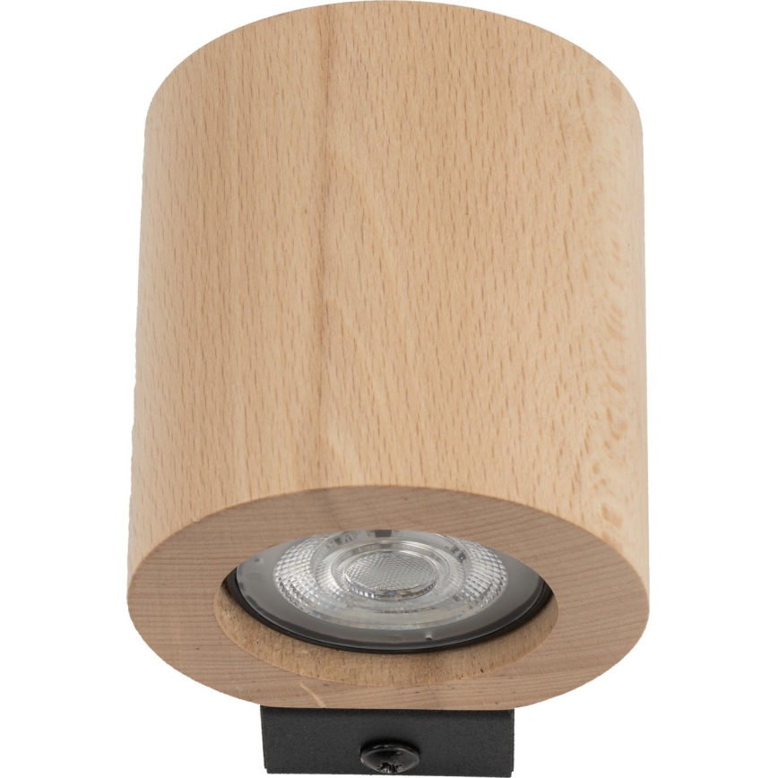 Vægspot EVE 1xGU10/10W/230V bøg