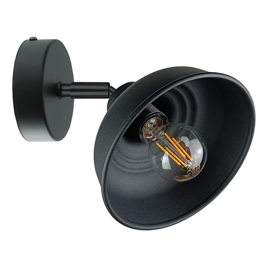 Vægspot FAUN 1xE27/60W/230V sort