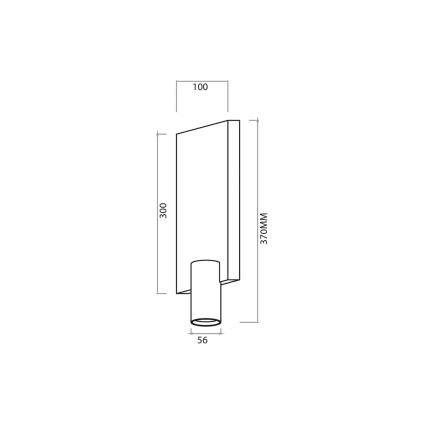 Vægspot GENESIS 1xGU10/8W/230V sort