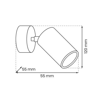 Vægspot HUDSON 1xGU10/8W/230V hvid