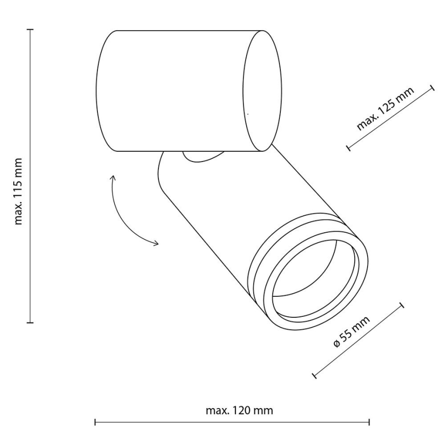 Vægspot JET SÆT 1xGU10/10W/230V hvid