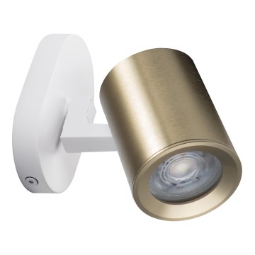 Vægspot LAURIN 1xGU10/10W/230V messing/hvid
