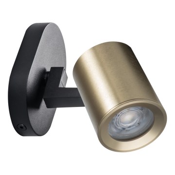 Vægspot LAURIN 1xGU10/10W/230V messing/sort