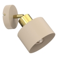 Vægspot PARKLA 1xE27/15W/230V beige/guld