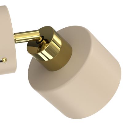 Vægspot PARKLA 1xE27/15W/230V beige/guld