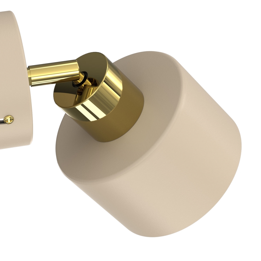 Vægspot PARKLA 1xE27/15W/230V beige/guld