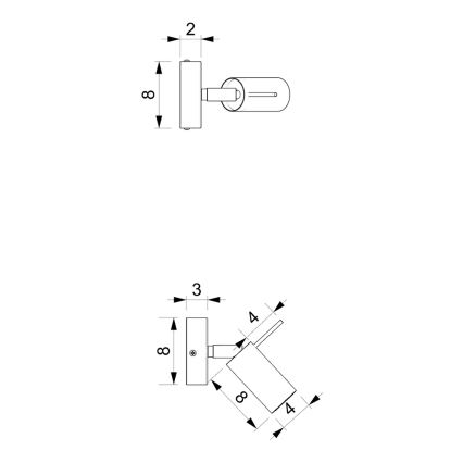 Vægspot PRESTON 1xGU10/MR11/40W/230V blå