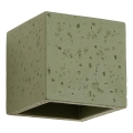 Vægspot QUAD 1xG9/8W/230V beton/grøn