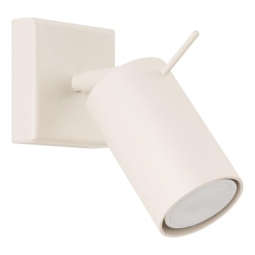 Vægspot RING 1xGU10/10W/230V cremefarvet