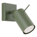 Vægspot RING 1xGU10/10W/230V grøn