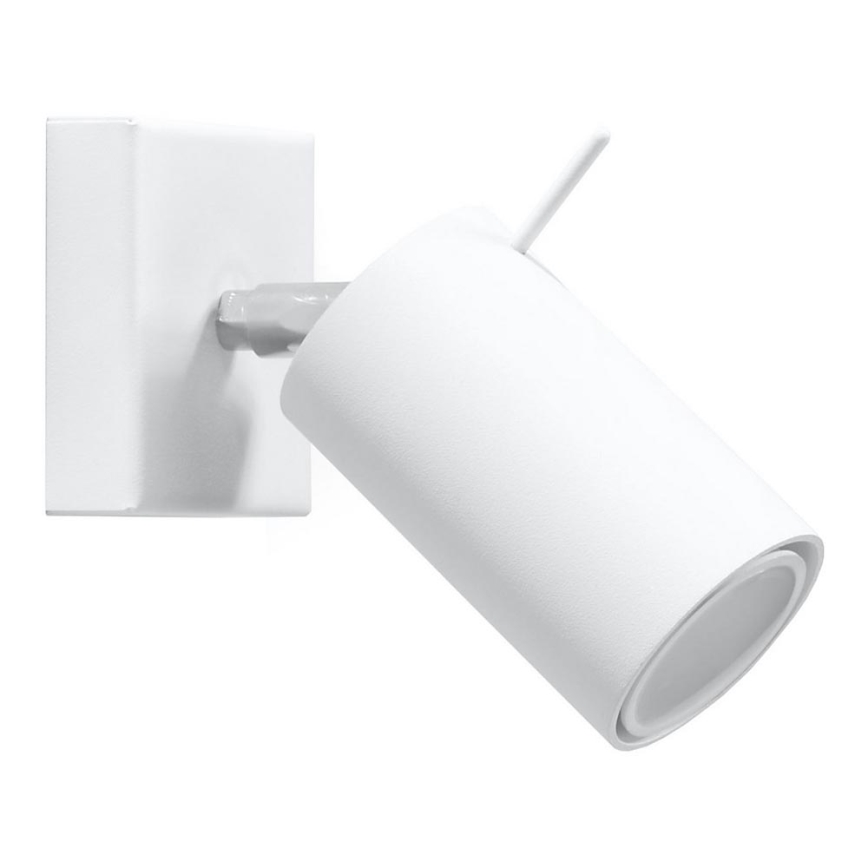 Vægspot RING 1xGU10/10W/230V hvid