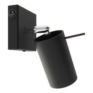 Vægspot RING 1xGU10/10W/230V sort