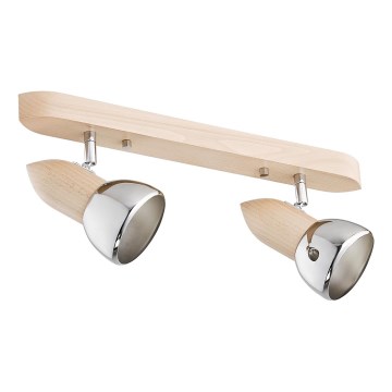 Vægspot SPARK 2xE27/15W/230V bøg