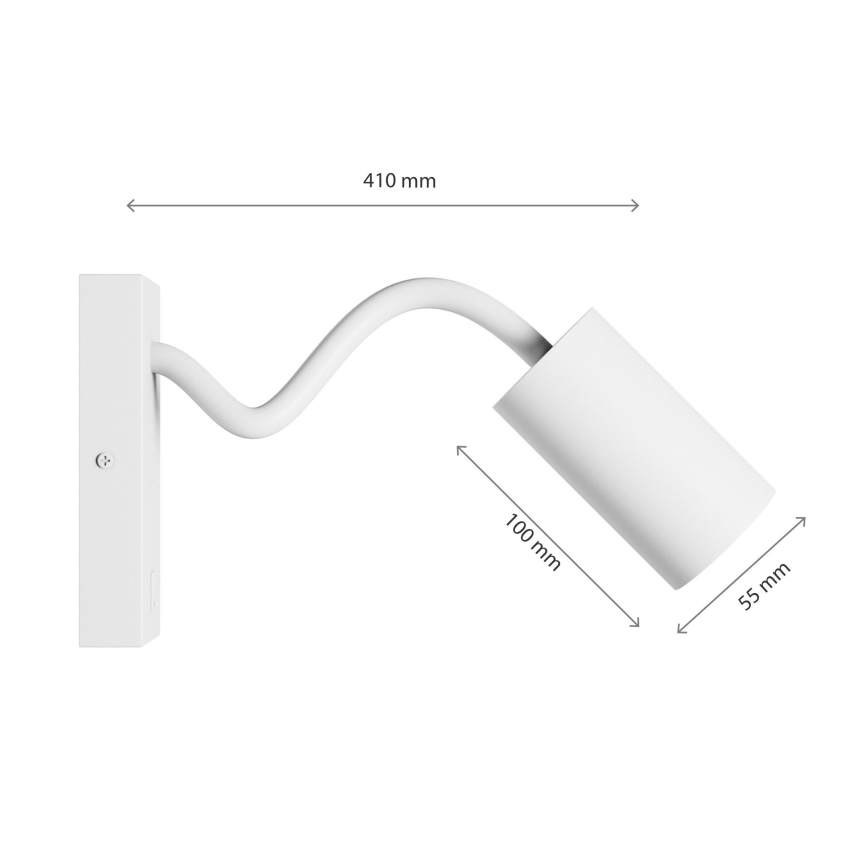 Vægspot SQUALLA VARIOSA 1xGU10/10W/230V hvid