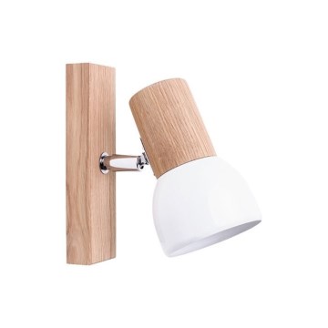 Vægspot SVENDA 1xE27/60W/230V i egetræ