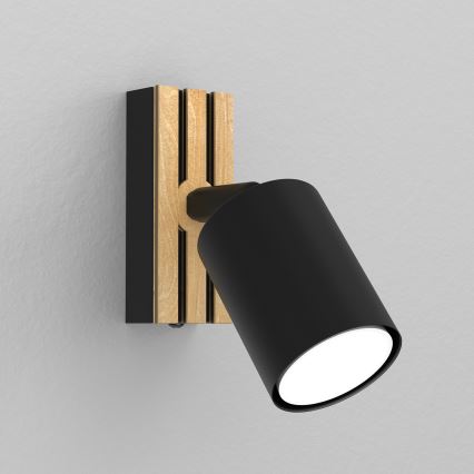 Vægspot TERRA 1xGU10/8W/230V sort/eg