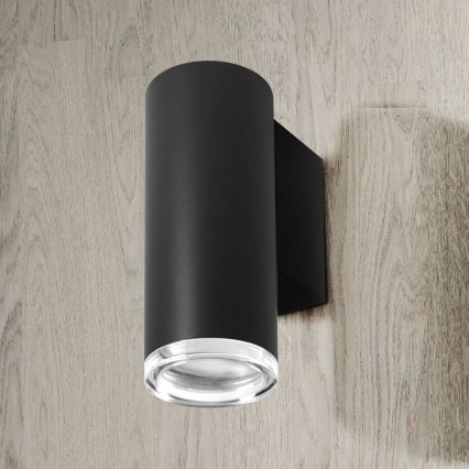 Vægspot til badeværelse TURYN 1xGU10/10W/230V IP44 sort
