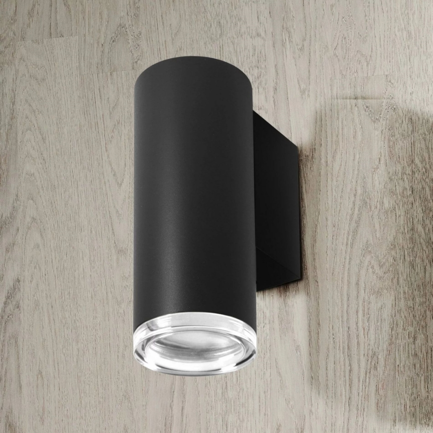 Vægspot til badeværelse TURYN 1xGU10/10W/230V IP44 sort
