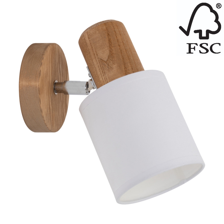 Vægspot TRENDY 1xE27/15W/230V fyrretræ - FSC-certificeret