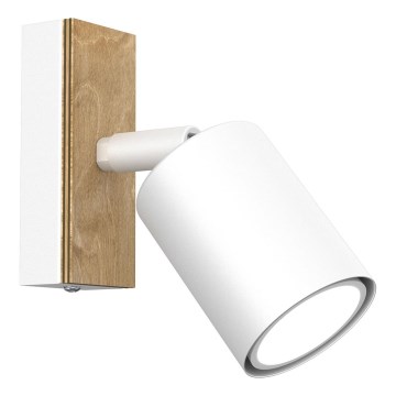 Vægspot TULON 1xGU10/8W/230V hvid/eg