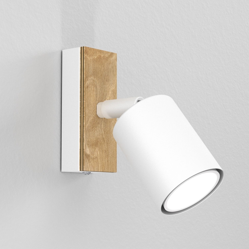 Vægspot TULON 1xGU10/8W/230V hvid/eg