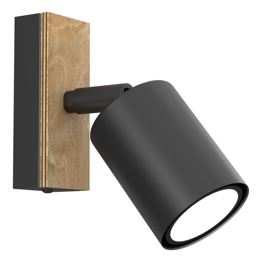 Vægspot TULON 1xGU10/8W/230V sort/eg