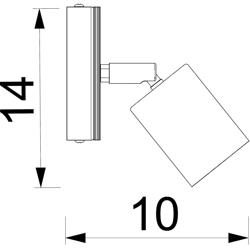 Vægspot TULON 1xGU10/8W/230V sort/eg