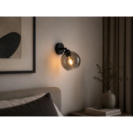 Vægspot UNO 1xE27/60W/230V sort