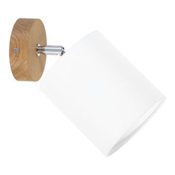 Vægspotlampe APRILLIA 1xE27/25W/230V hvid eg