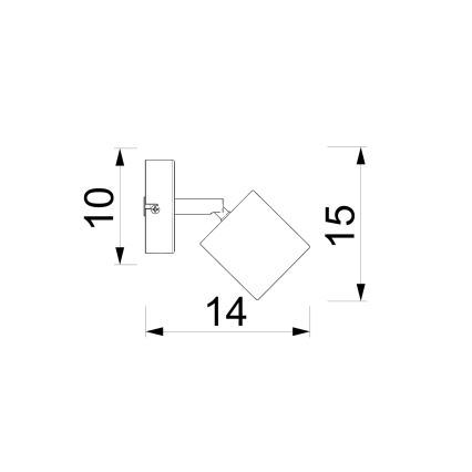 Vægspotlampe DEMIA 1xGU10/8W/230V beige