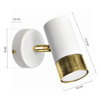Vægspots DANI 1xGU10/8W/230V