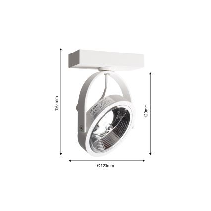Vægspots LUGAR 1xAR111 - GU10/25W/230V