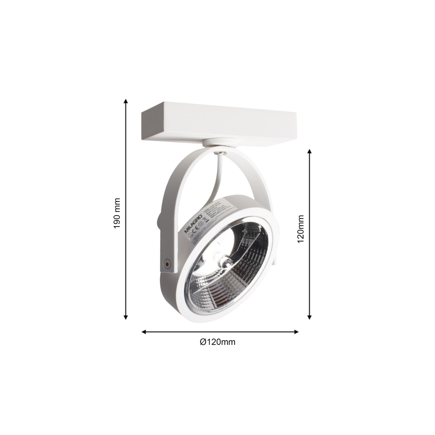 Vægspots LUGAR 1xAR111 - GU10/25W/230V
