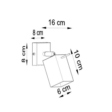 Vægspots MERIDA 1xGU10/40W/230V antik sort