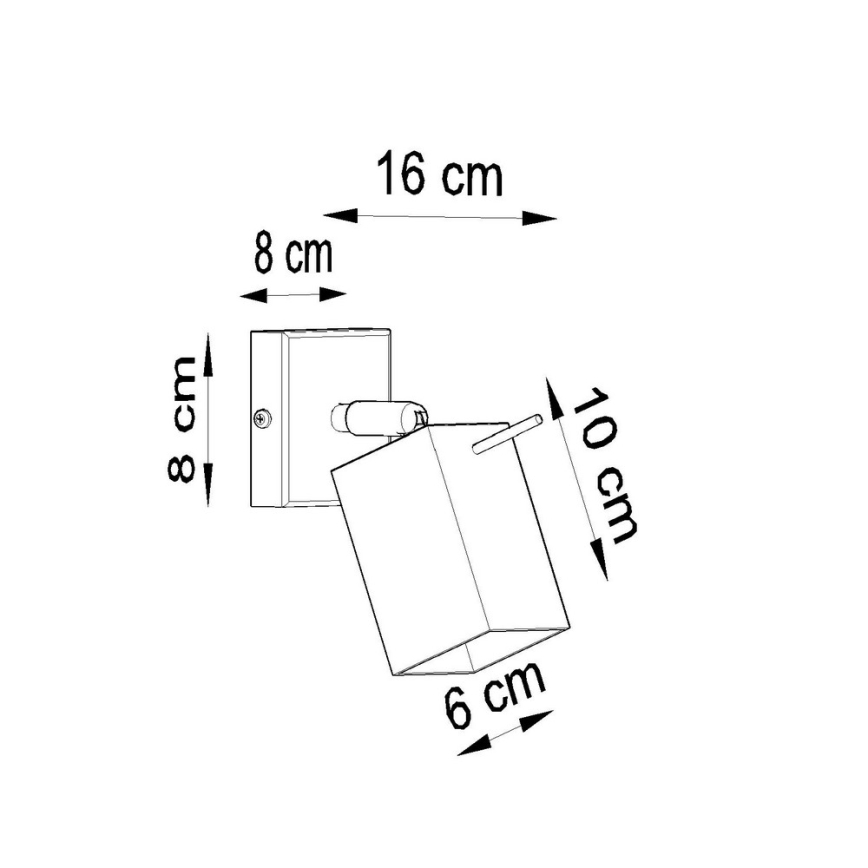 Vægspots MERIDA 1xGU10/40W/230V hvid