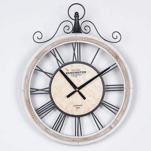Vægur 1xAA diameter 40 cm beige