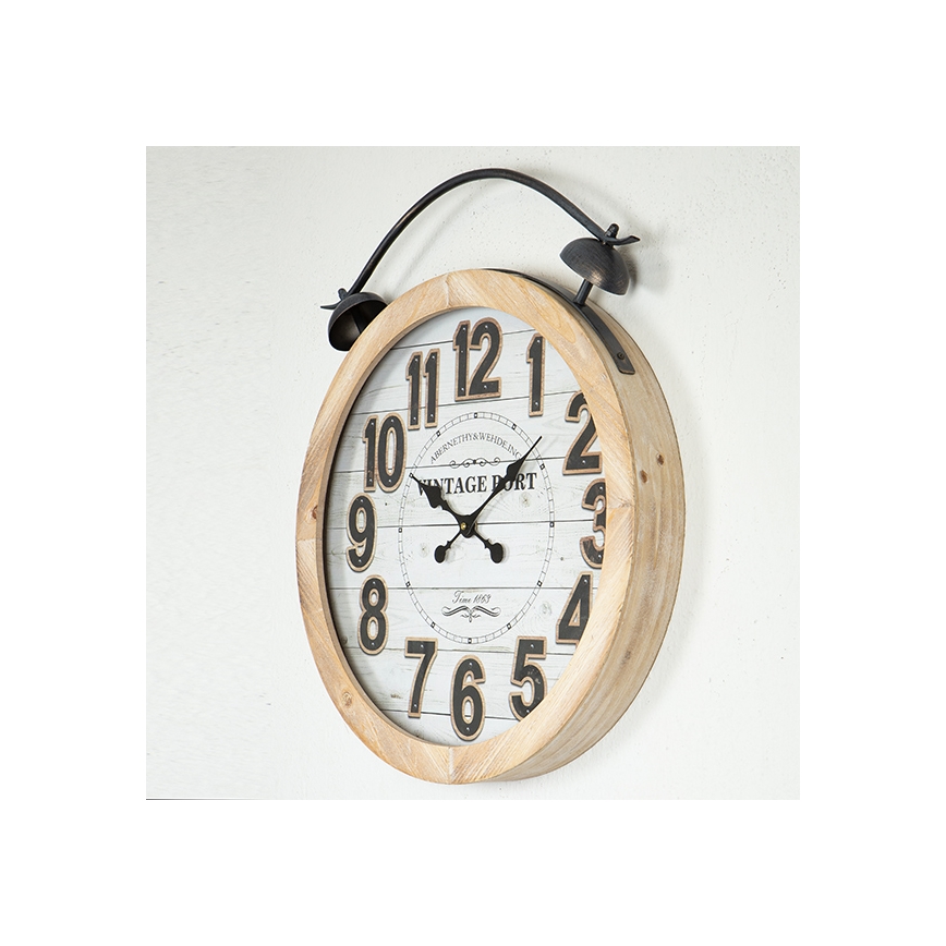 Vægur 1xAA diameter 50 cm beige