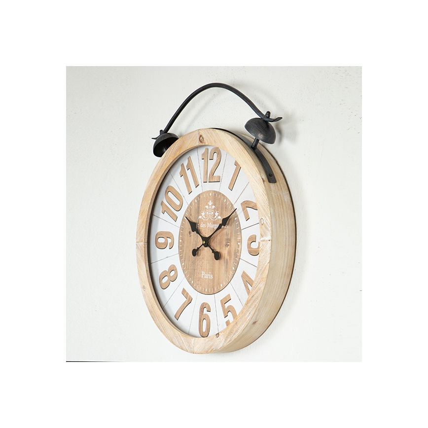 Vægur 1xAA diameter 50 cm beige