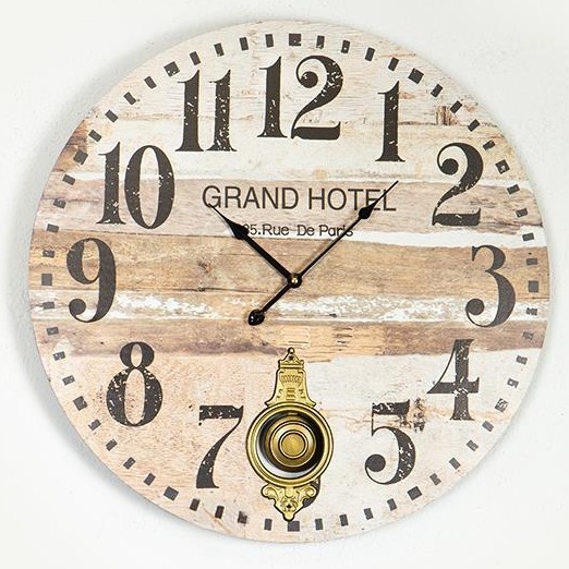 Vægur 1xAA diameter 58,2 cm beige