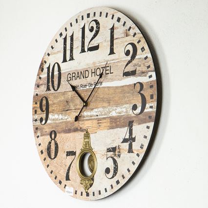 Vægur 1xAA diameter 58,2 cm beige